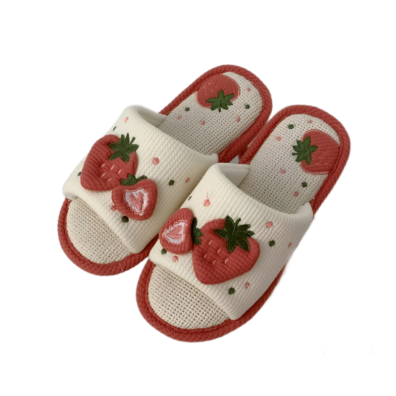 COTTAGECORE STRAWBERRY SLIPPERS BOOGZEL HOME Boogzel Home