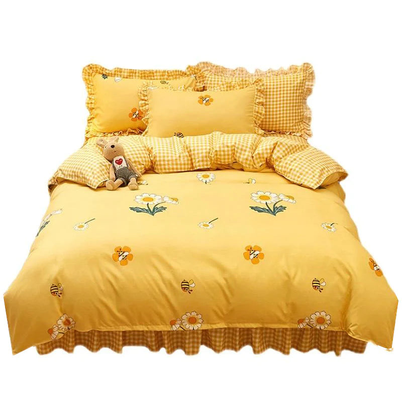 Honey Bee Aesthetic Bedding Set