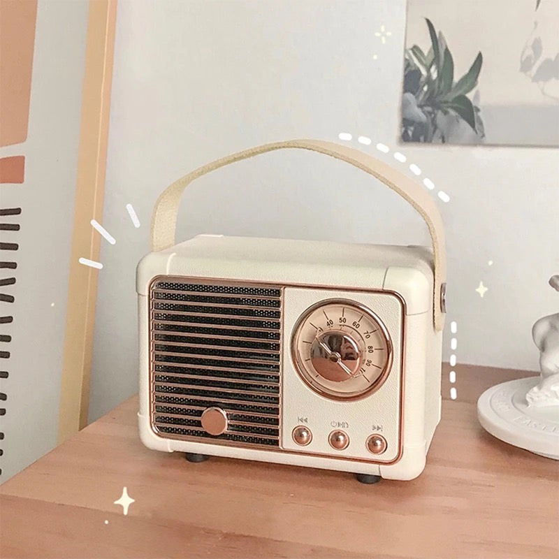2.0 Soft Girl Radio Bluetooth Speaker beige