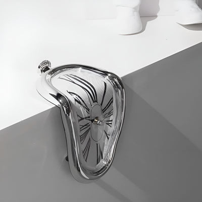 Silver Abstract Dali's Clock