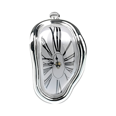 Silver Abstract Dali's Clock