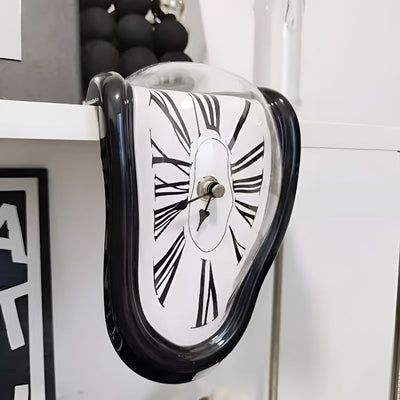 Black Abstract Dali's Clock