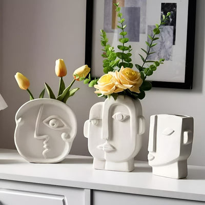 Abstract Face Vases