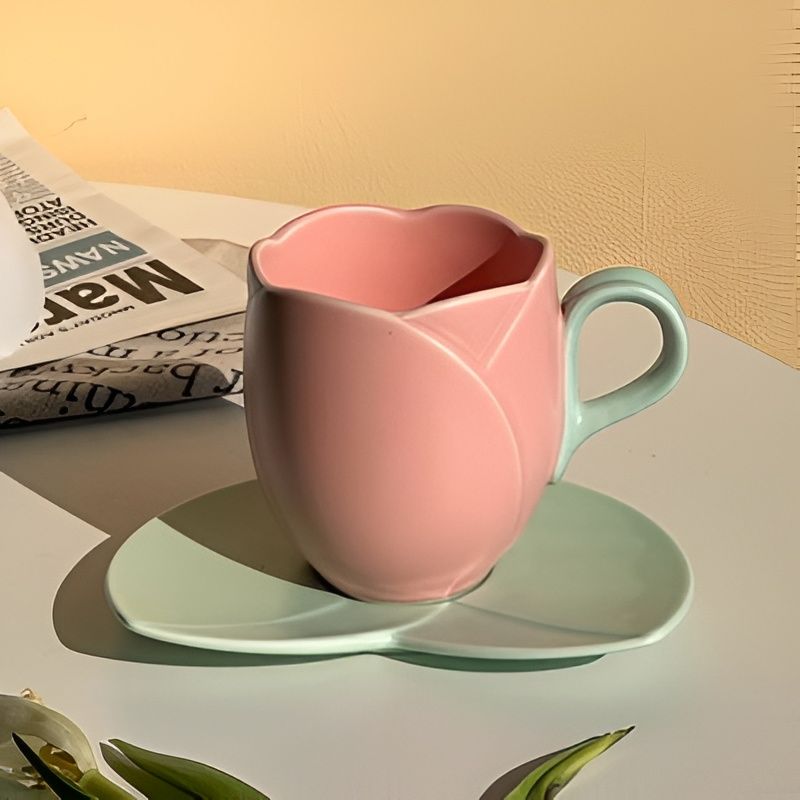 Pink Adorable Tulip shaped Cup