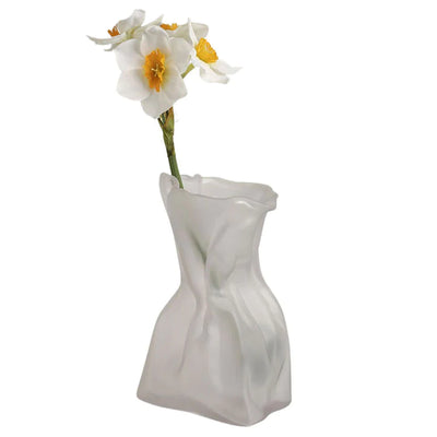 Crumpled Paper Glass Vase