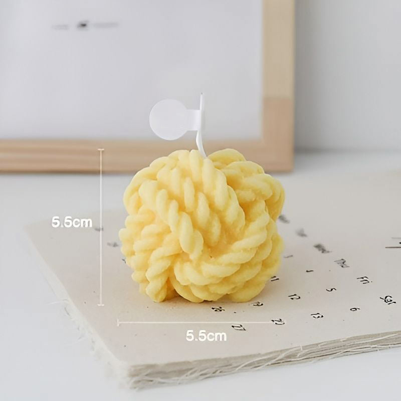 Ball of Thread Candle Yellow