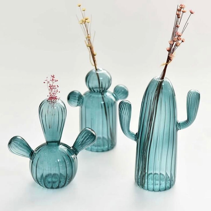 Cacti & Succulents Glass Vases blue