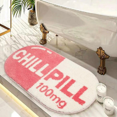  Chill Pill Aesthetic Rug red