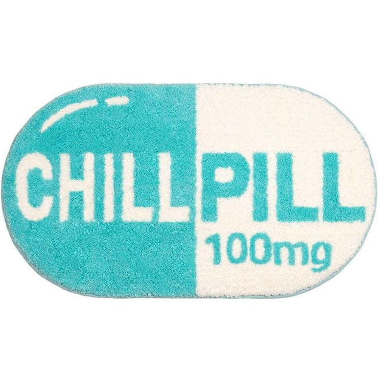 Chill Pill Aesthetic Rug blue