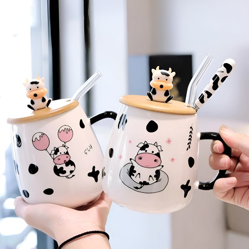 Cow Mug with Cover