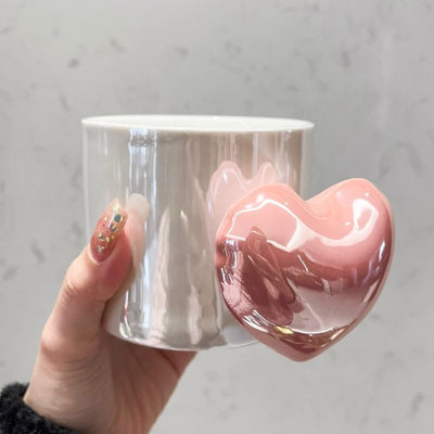 Creative Mug with Heart Figurine