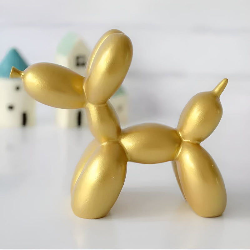 Сute Balloon Dog Figurine Gold