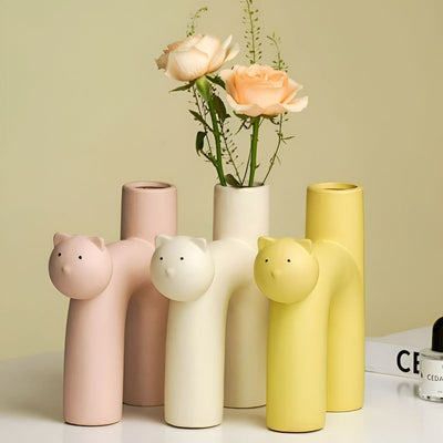 Cute Kitten Ceramic Vases