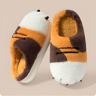Fluffy Tiger Paws Slippers