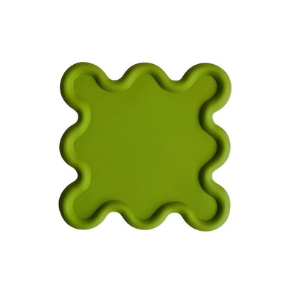 Green Geometric Abstract Coaster
