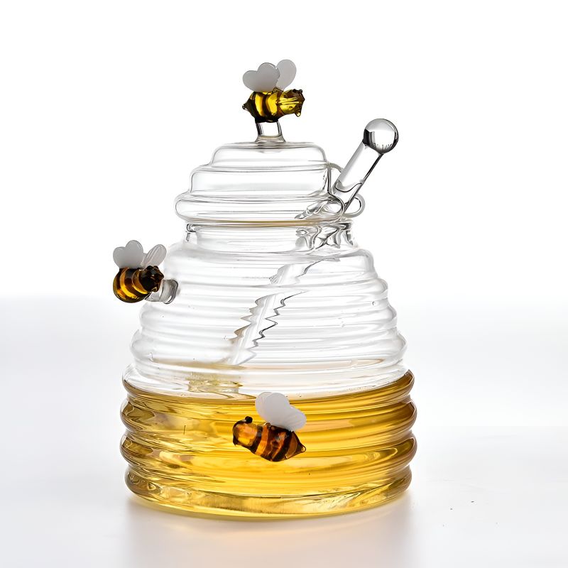 Glass Honey Pot