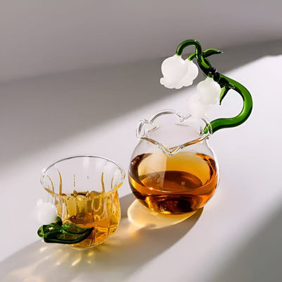 Glass Lily Tea Set