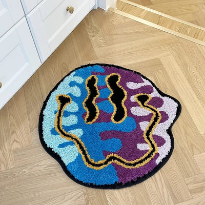 Glitchy Smile Accent Rug