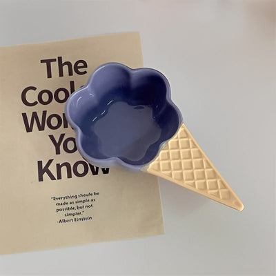 Blue Ice-Cream Bowl