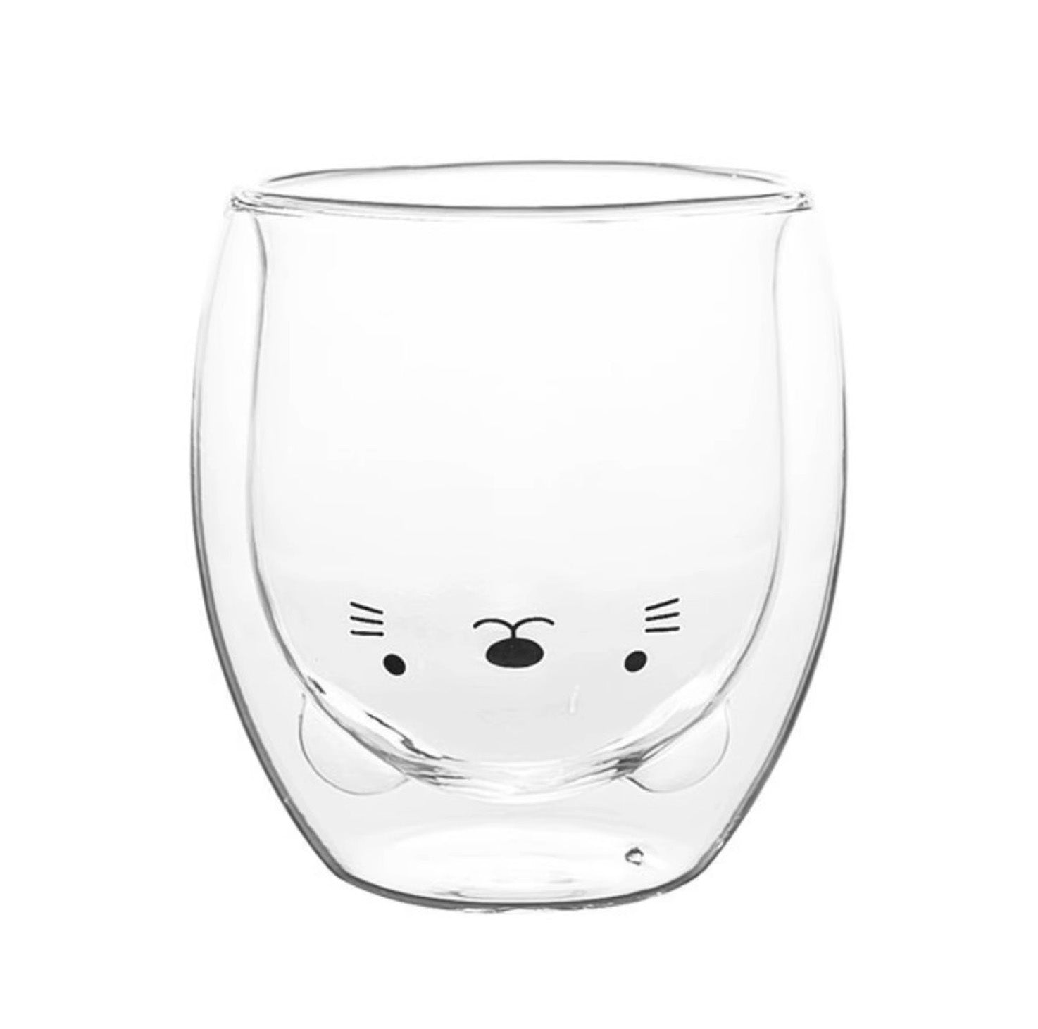 BEAR AND CAT KAWAII GLASS  BOOGZEL HOME – Boogzel Home