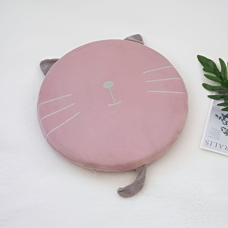 Pink Kawaii Cat Pillow