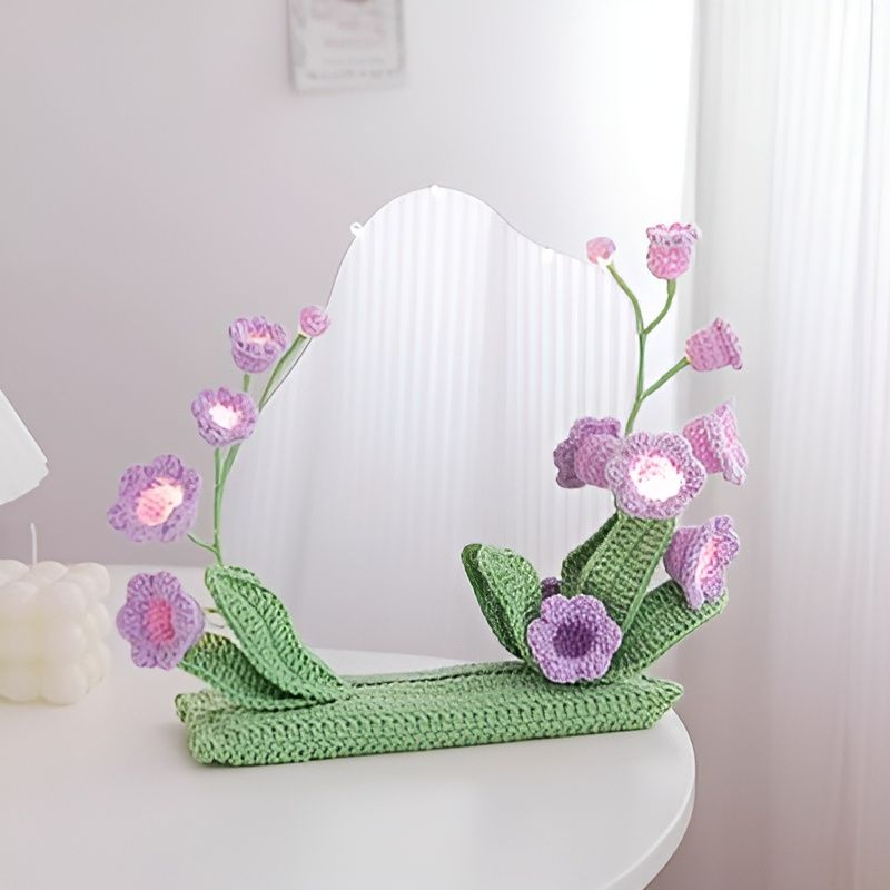 Knitted Flowers Mirror