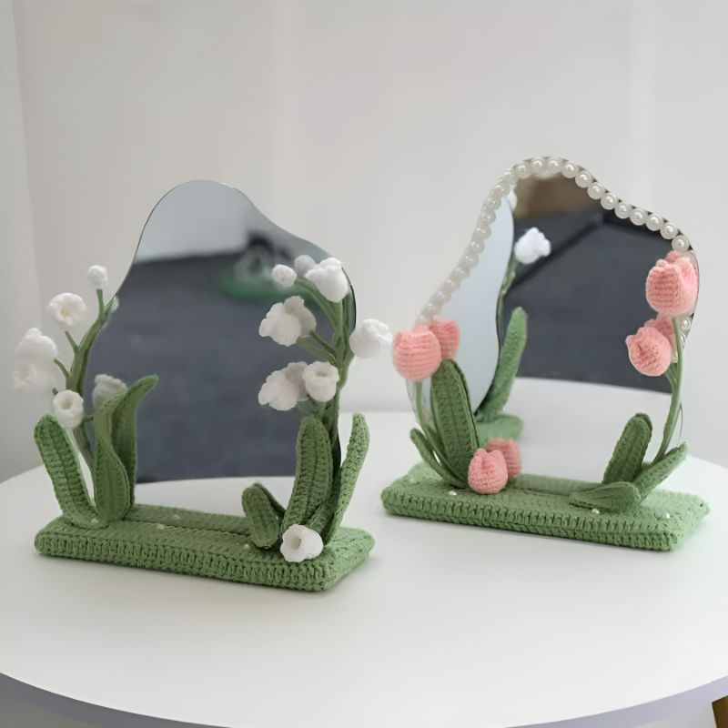 Knitted Flowers Mirrors