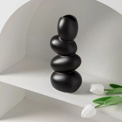 Black Nordic Aesthetic Vase