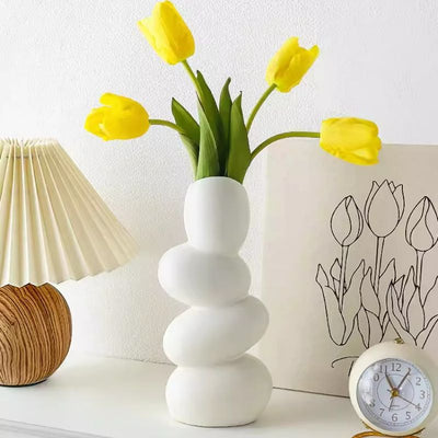 White Nordic Aesthetic Vase