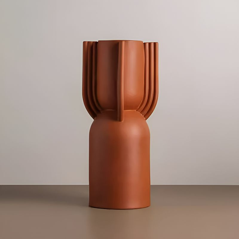 Orange Nordic Geometric Vase