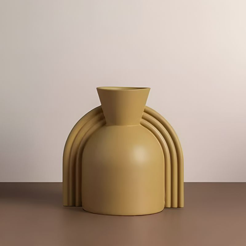 Yellow Nordic Geometric Vase