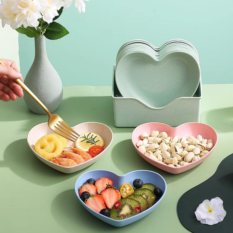 Set of Heart shaped Plates