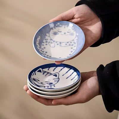 ceramic plates with kittens