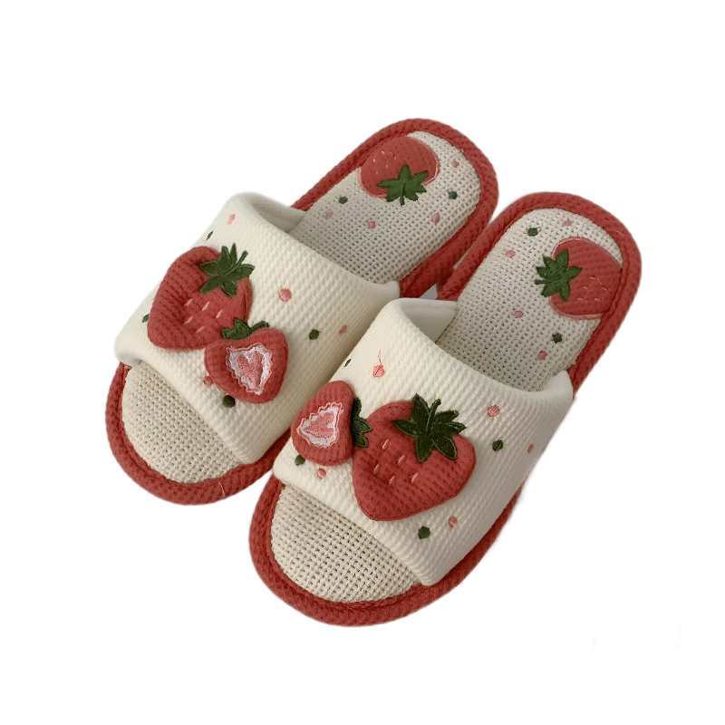 cottagecore strawberry slippers