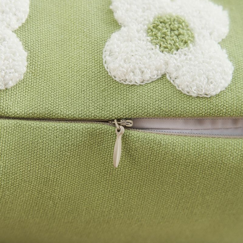 details of cozy chamomile pillow case