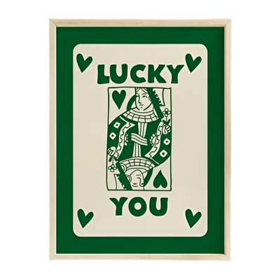 green play card Aesthetic Poster