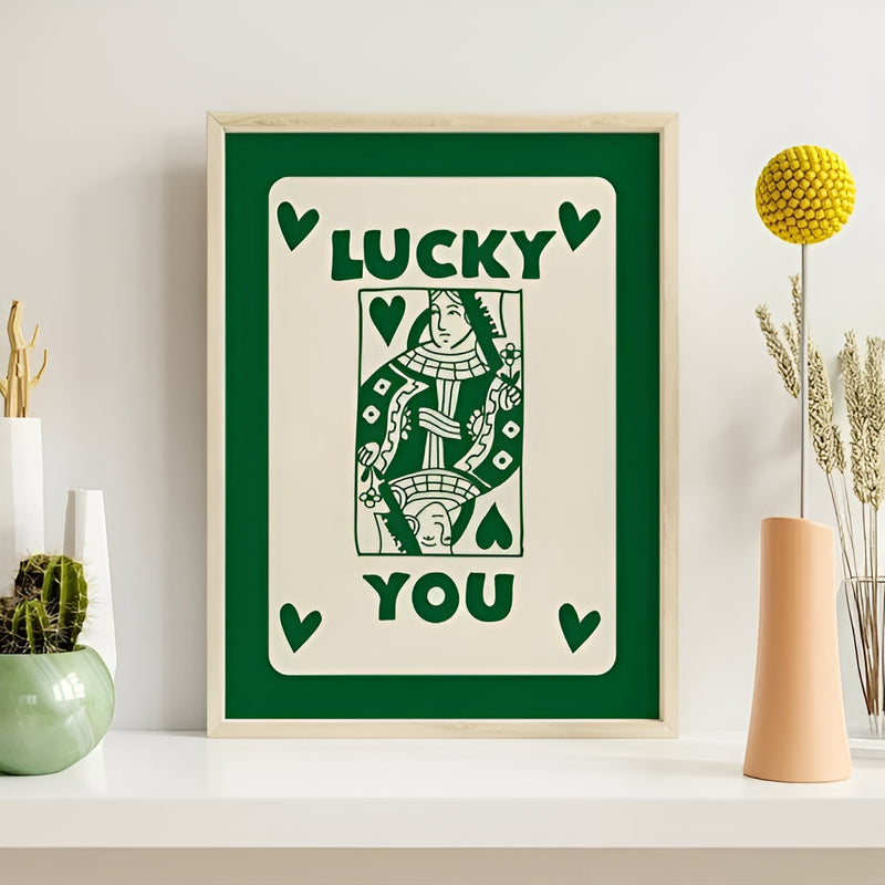 poster - green queen of hearts