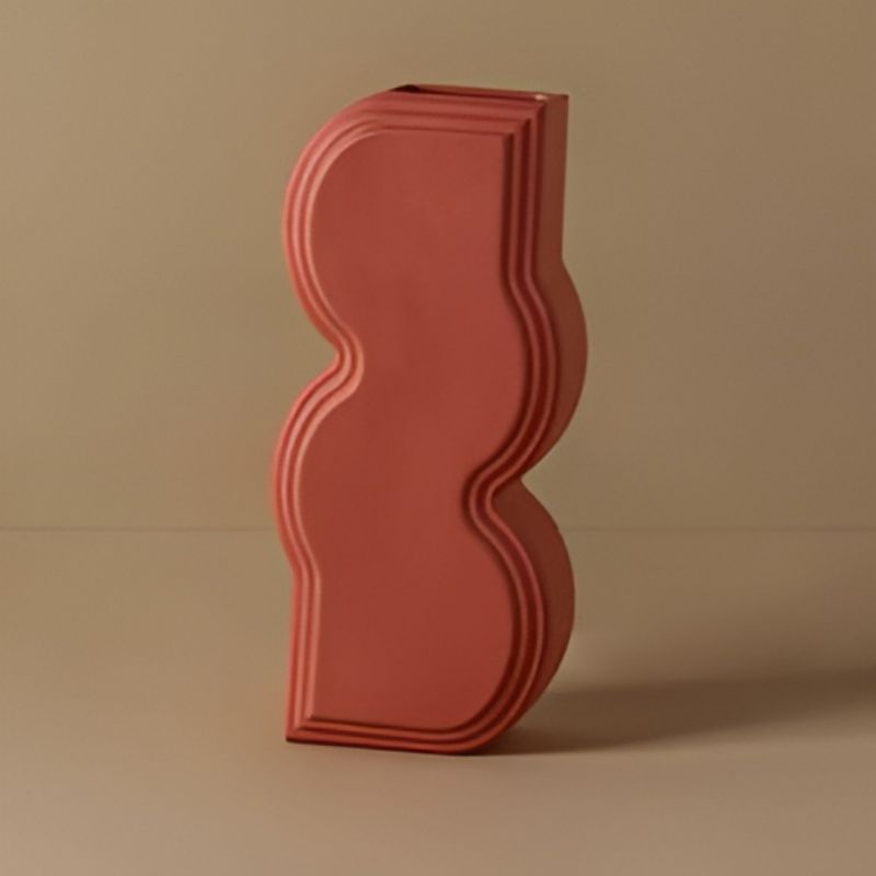 Pink Minimalistic Geometric Vase