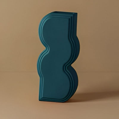 Turquoise Minimalistic Geometric Vase