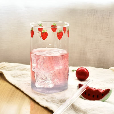 transparent strawberry glass