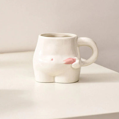 aesthetic belly shaped mug