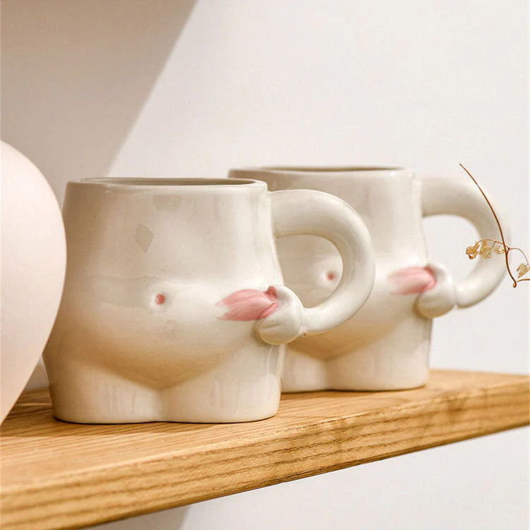 aesthetic belly shaped mug