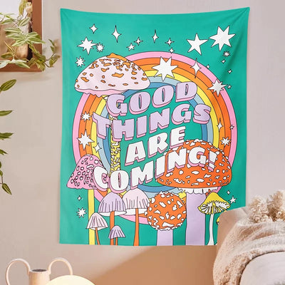 good things are coming wall tapestry