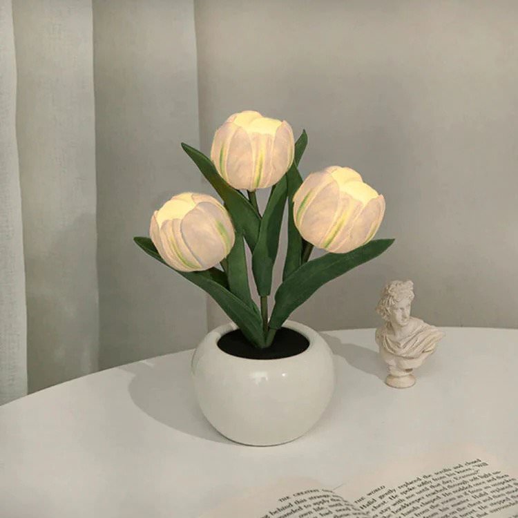 aesthetic tulip table lamp boogzel home