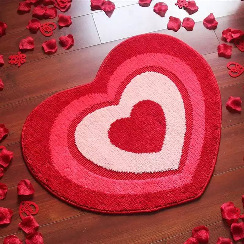 boogzel home cute Heart-Shaped Rug