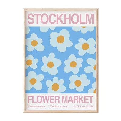 boogzel home aesthetic flower market poster