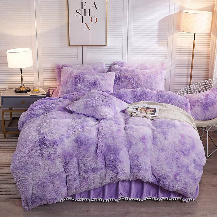 buy Lavender Plush Bedding Set boogzel home