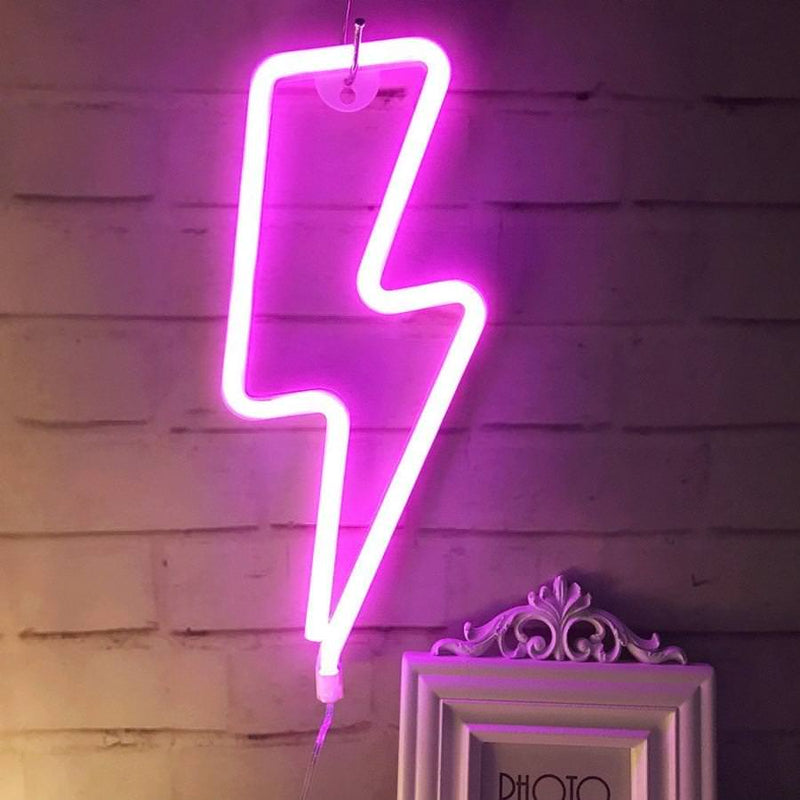 Boogzel home neon lightning bolt home decor