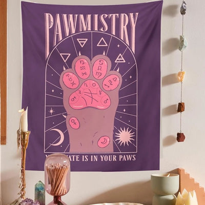 aesthetic cat paw tapestry boogzelhome