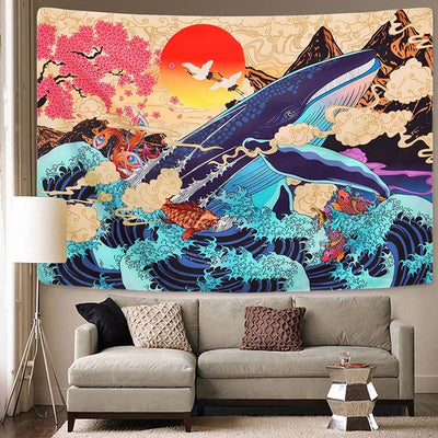 buy our whale tapestry on boogzel home